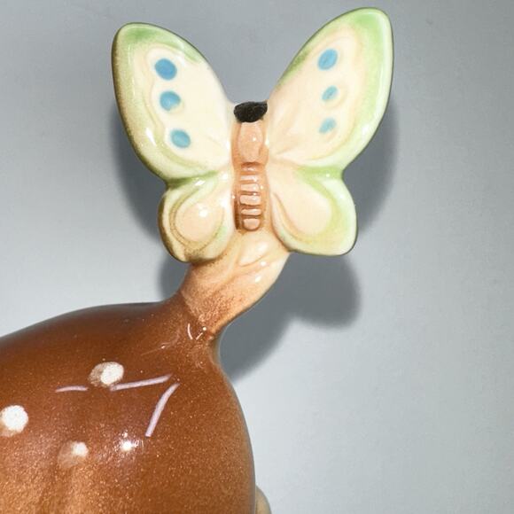 Vintage Walt Disney Productions Porcelain Bambi And Butterfly Figurine Japan - Picture 4 of 5